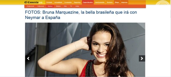A atriz Bruna Marquezine, namorada de Neymar, tem chamado a atenção da mídia europeia por sua beleza