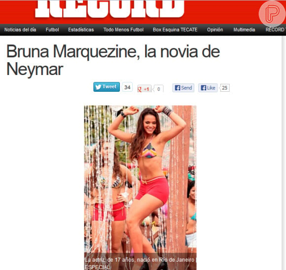 Bruna Marquezine, namorada de Neymar, está bombando na imprensa europeia. Na foto, aparece interpretando a personagem Lurdinha em 'Salve Jorge'