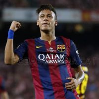 Copa do Rei: Neymar comemora vitória do Barcelona com Messi. 'Campeões'