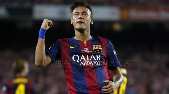 Copa do Rei: Neymar comemora vitória do Barcelona com Messi. 'Campeões'