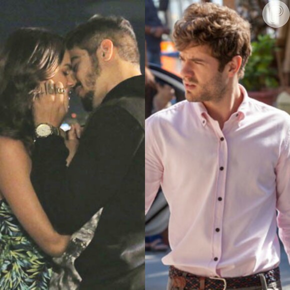 Benjamin (Maurício Destri) vê Grego (Caio Castro) e Mari (Bruna Marquezine) se beijando, na novela 'I Love Paraisópolis'