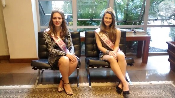 Gleicy Massafera (à direita) não está entre as finalistas do Miss Teen Brasil. A jovem, de 16 anos, representaria o estado do Paraná, mas não levou a faixa no concurso