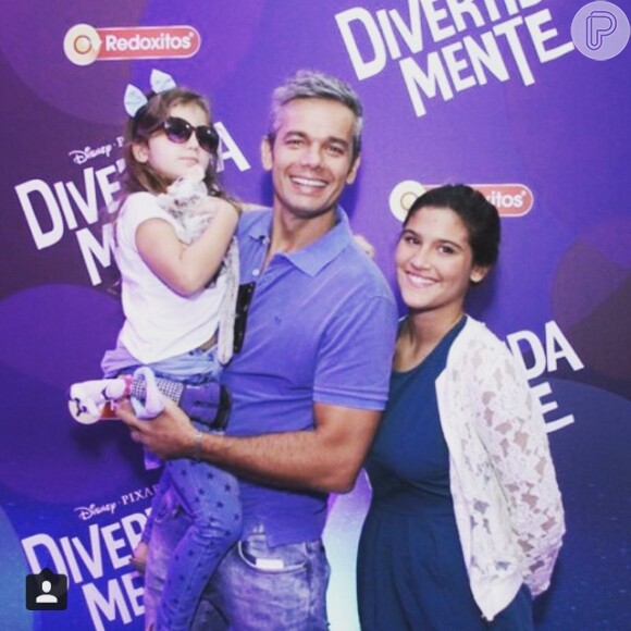 'Divertida Mente' teve sua pré-estreia no último final de semana e Otaviano Costa levou a filha Olívia e a enteada Giulia para conferir