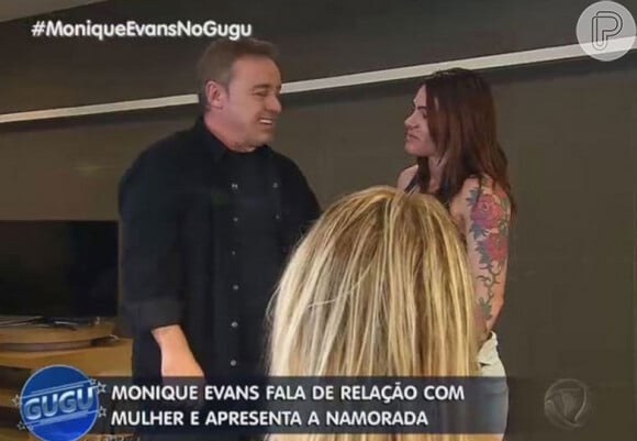 Monique Evans apresenta Cacá Werneck a Gugu Liberato
