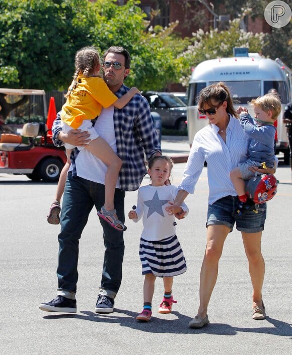 Ben Affleck e Jennifer Garner são pais de Violet, de 9 anos, Seraphina, de 6, e Samuel, de 3.