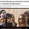 Bruna Marquezine e Rafaella Beckran ficaram juntas durante toda apresentação de Neymar ao Barcelona