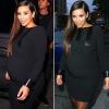 Kim Kardashian posa quando ainda estava grávida de North West