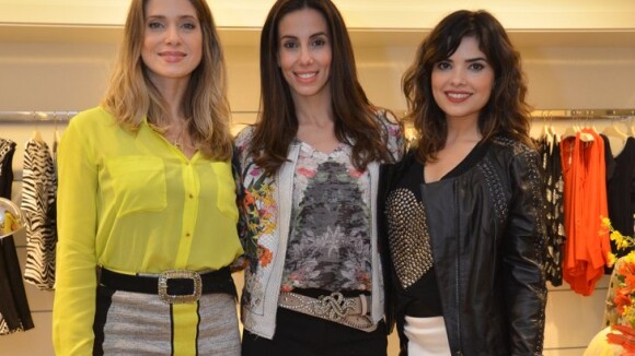 Vanessa Giácomo, Letícia Spiller e Juliana Paiva se encontram em evento de moda