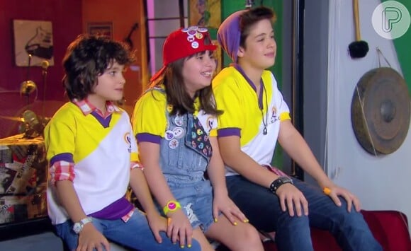 Joaquim (João Gulherme), Júlia (Bia Jordão) e Felipe (Kevin Vechiatto) fazem parte da banda C1R
