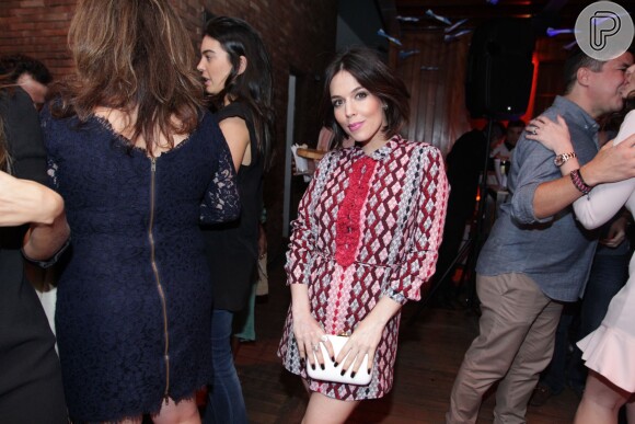 Karen Brusttolin foi à festa de 15 anos do site 'Glamurama', no Hotel Fasano, em Ipanema, Zona Sul do Rio de Janeiro, neste domingo, 2 de agosto de 2015