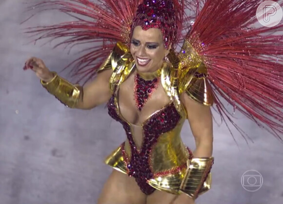 Faustão também mostrou momentos de Viviane Araújo no Carnaval