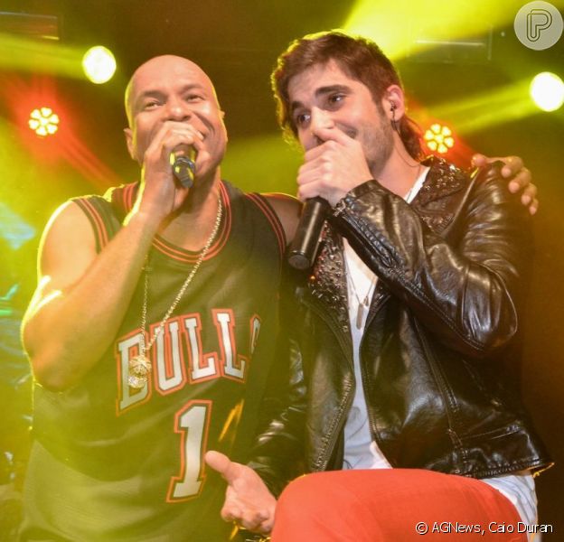 Fiuk participa do show de Buchecha em São Paulo, em 4 de julho de 2013
