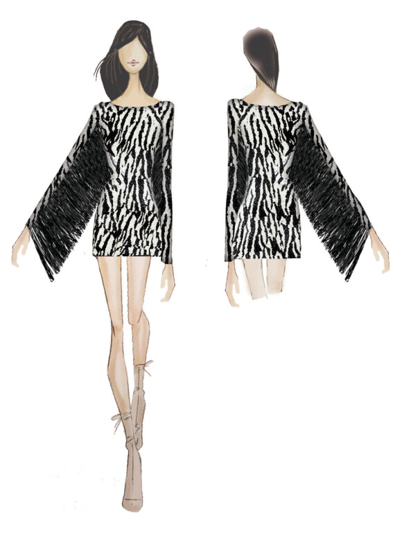 Ivete Sangalo usou um vestido exclusivo da estilista Patricia Bonaldi inspirado no rock. O modelito, com bordados de zebra e acabamento em franjas, custou R$ 15 mil