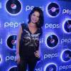 Look Rock in Rio: a atriz Samara Felippo escolheu um look básico, composto de camiseta e calça preta