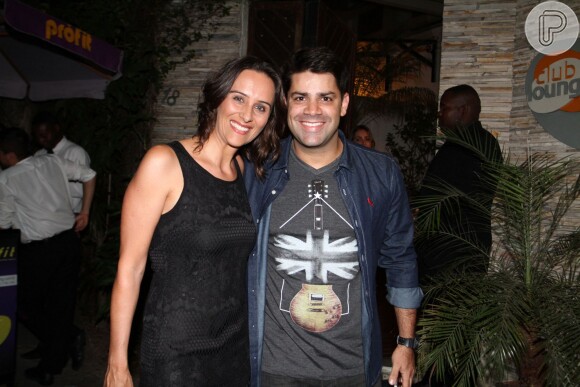 Lair Renó, que apresenta o 'Encontro com Fátima Bernardes' ao lado da apresentadora, compareceu ao evento acompanhado da mulher