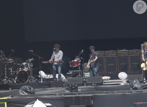 Johnny Depp e sua banda fazem passagem de som para o Rock in Rio, nesta quarta-feira, 23 de setembro de 2015