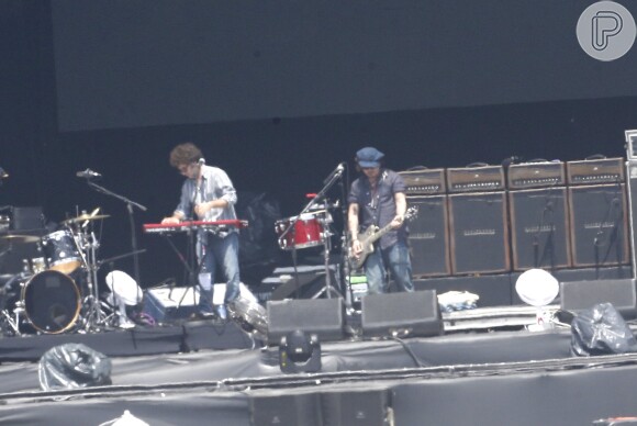Johnny Depp e sua banda fazem passagem de som para o Rock in Rio, nesta quarta-feira, 23 de setembro de 2015