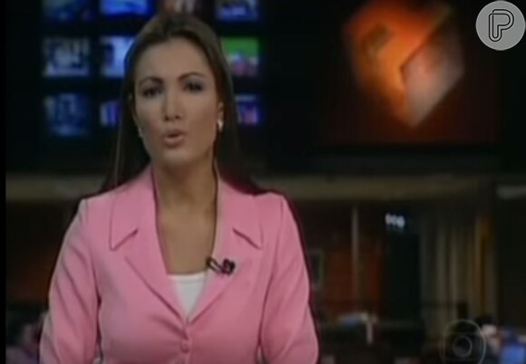Patricia Poeta foi uma das apresentadoras do 'Jornal Hoje', também no começo dos anos 2000
