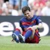 Lionel Messi sofreu lesão no joelho durante vitória do Barcelona