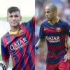 Neymar modificou o visual e exibiu o cabelo raspado em partida do Barcelona, na manhã deste sábado, 26 de setembro de 2015
