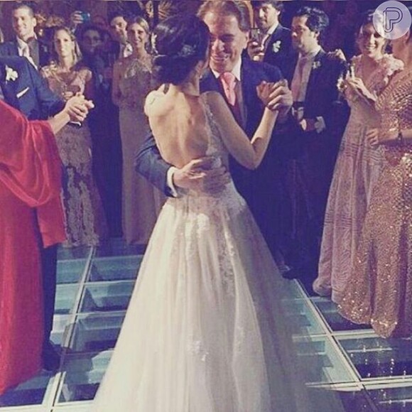 Silvio Santos dançou com a filha caçula, Renata Abravanel, após casamento dela com o empresário Caio Curado, neste sábado, 27 de setembro de 2015