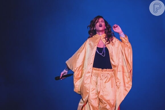 'Não posso esperar para voltar', disse Rihanna ao se despedir do público na Cidade do Rock