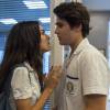 Novela 'Malhação': Rodrigo (Nicolas Prattes) revela a Luciana (Marina Moschen) que decidiu ficar ao lado de Ciça (Julia Konrad), e a menina tenta convencê-lo de que a gravidez não é real