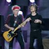 Mick Jagger e Keith Richards arrasam no show em apoio às vítimas do furacão Sandy, em 12 de dezembro de 2012, em Nova York