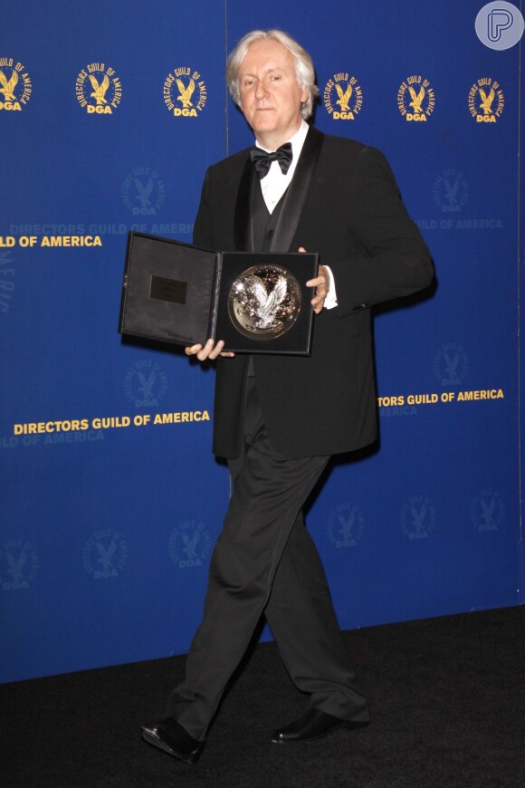 James Cameron no 62º Annual Directors Guild of America Awards, realizada no Hyatt Regency Century Plaza, em Los Angeles, em janeiro de 2010