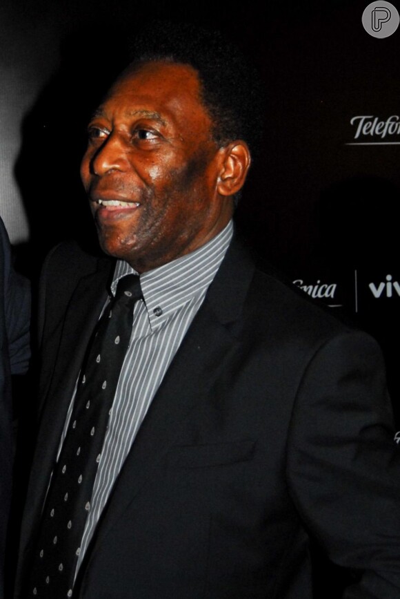 O rei do futebol, Pelé, em um evento em 2012