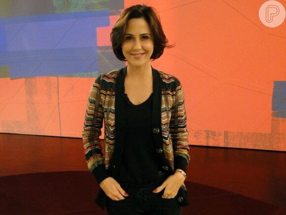 Guilhermina Guinle revela que não é ciumenta, nos bastidores do 'Encontro com Fátima Bernardes', da TV Globo, em 14 de dezembro de 2012