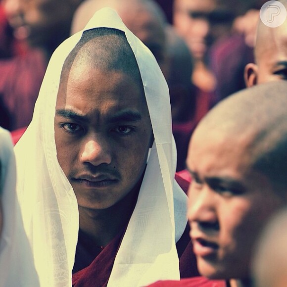 Carmo Dalla Vecchia registrou os monges no Nepal, retratados na história de 'Joia Rara', a próxima novela das seis da Globo