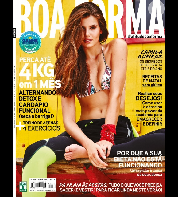 Camila Queiroz será a capa da última revista "Boa Forma" de 2015