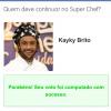 No Instagram, Sthefany Brito mostrou que estava na torcida pelo irmão . A atriz publicou a confirmação do seu voto para Kayky Brito continuar no quadro 'Super Chef Celebridades'