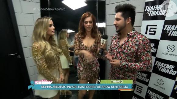 Sophia Abrahão entrevistou a dupla Thaeme e Thiago para o 'Vídeo Show'