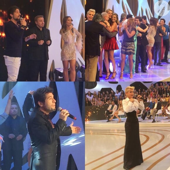 Xuxa evita Gugu em gravação de especial de Natal da Record, nesta segunda-feira, 14 de dezembro de 2015
