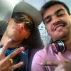 Neymar e o amigo Gustavo, indo para Pernambuco