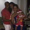 Luciele Camargo e o marido, Denilson, passaram o Natal em Goiás na mesma comemoração que reuniu os pais dela, Helena e Francisco