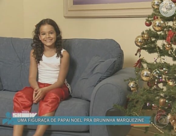 Bruna Marquezine se divertiu ao rever participação sua no 'Vídeo Show' em 2003: 'Olha a minha cara!'