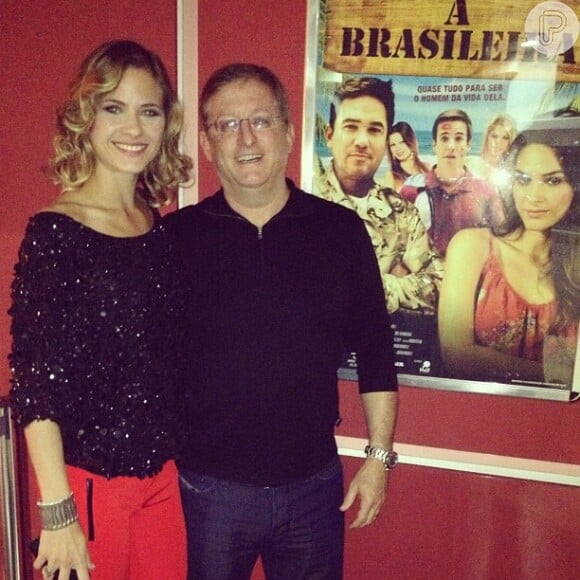 A atriz esteve há menos de um mês com o produtor para prestigiar a estreia do filme 'A Brasileira', que também leva a assinatura dele