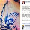 Petra Mattar também tem uma andorinha tatuada na costela
