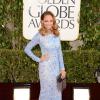 Nicole Richie escolheu a renda azul clara para comparecer ao 'Globo de Ouro' no Beverly Hilton Hotel, em janeiro de 2013
