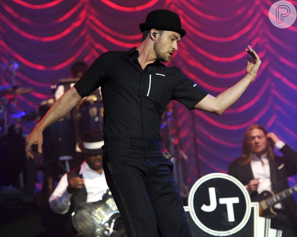 Durante sua passagem pelo Brasil, Justin Timberlake ainda divulgou o filme 'Aposta Máxima'