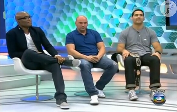 Anderson Silva e Chris Weidman  estiveram no 'Esporte Espetacular', da Rede Globo, ao lado de Dana White, para falar sobre a revanche que vai acontecer no dia 28 de dezembro de 2013