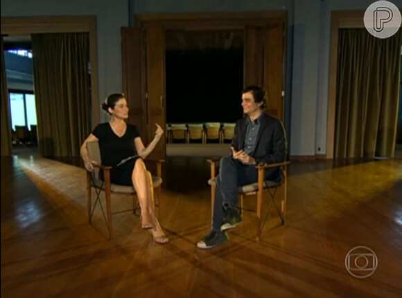 Renata Vasconcellos estreou no 'Fantástico' com uma entrevista exclusiva com o ator Wagner Moura