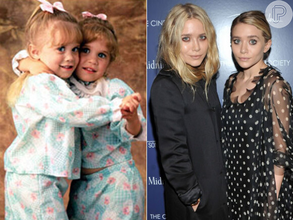 As gêmeas Mary-Kate e Ashley Olsen estão sempre juntas, desque pequenas, seja nas séries de televisão, filmes, ou nos negócios - especial Dia das Crianças, 12 de outubro de 2013