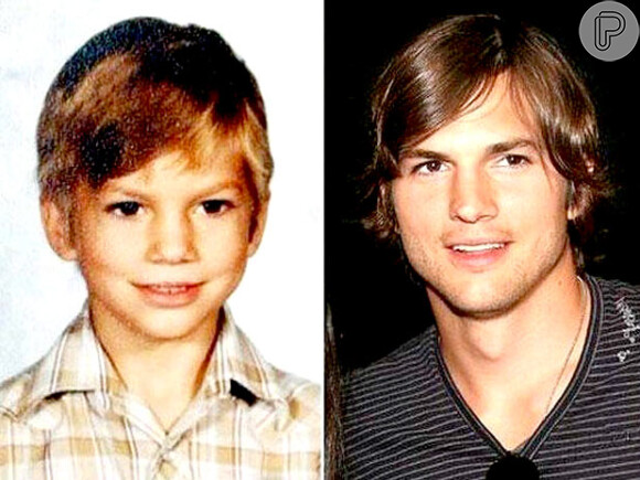 O ator Ashton Kutcher, namorado de Mila Kunis, na época em que ainda era pequenino - especial Dia das Crianças, 12 de outubro de 2013