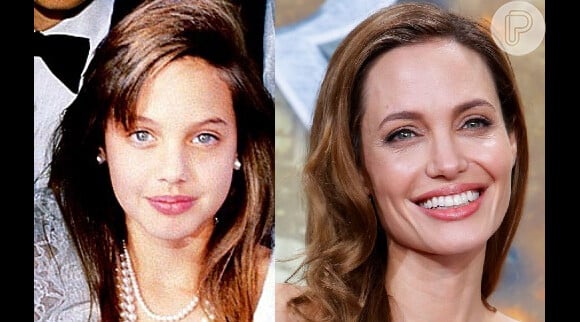 Angelina Jolie é a prova viva que a sua beleza não foi construída a base de cirurgias plásticas. A atriz é linda desde pequena - especial Dia das Crianças, 12 de outubro de 2013
