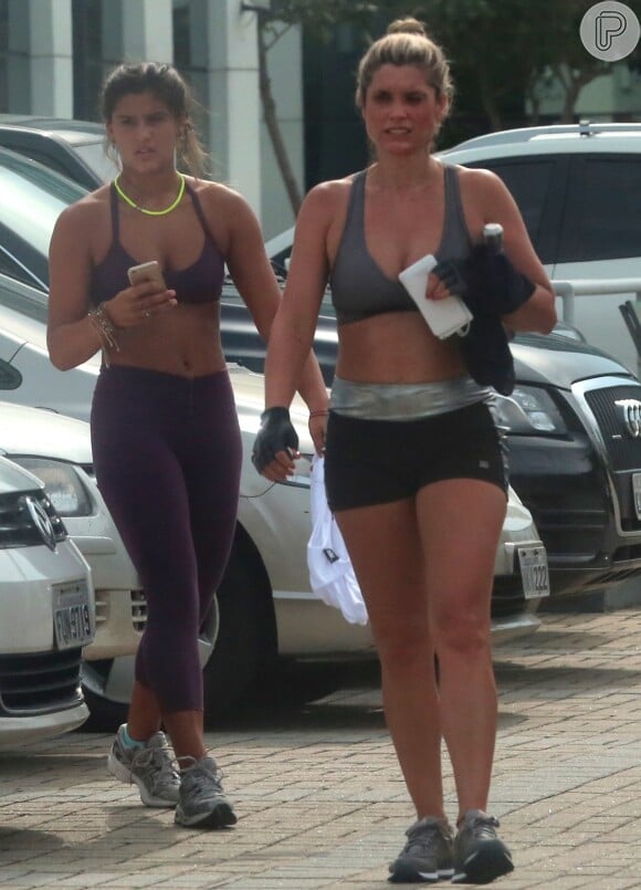 Flávia Alessandra e Giulia Costa sempre são vistas treinando juntas