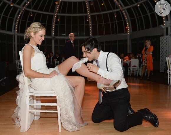 A atriz Katrina Bowden e o músico Ben Jorgensen se casaram em maio de 2013 no Brooklyn Botanic Garden, em Nova York